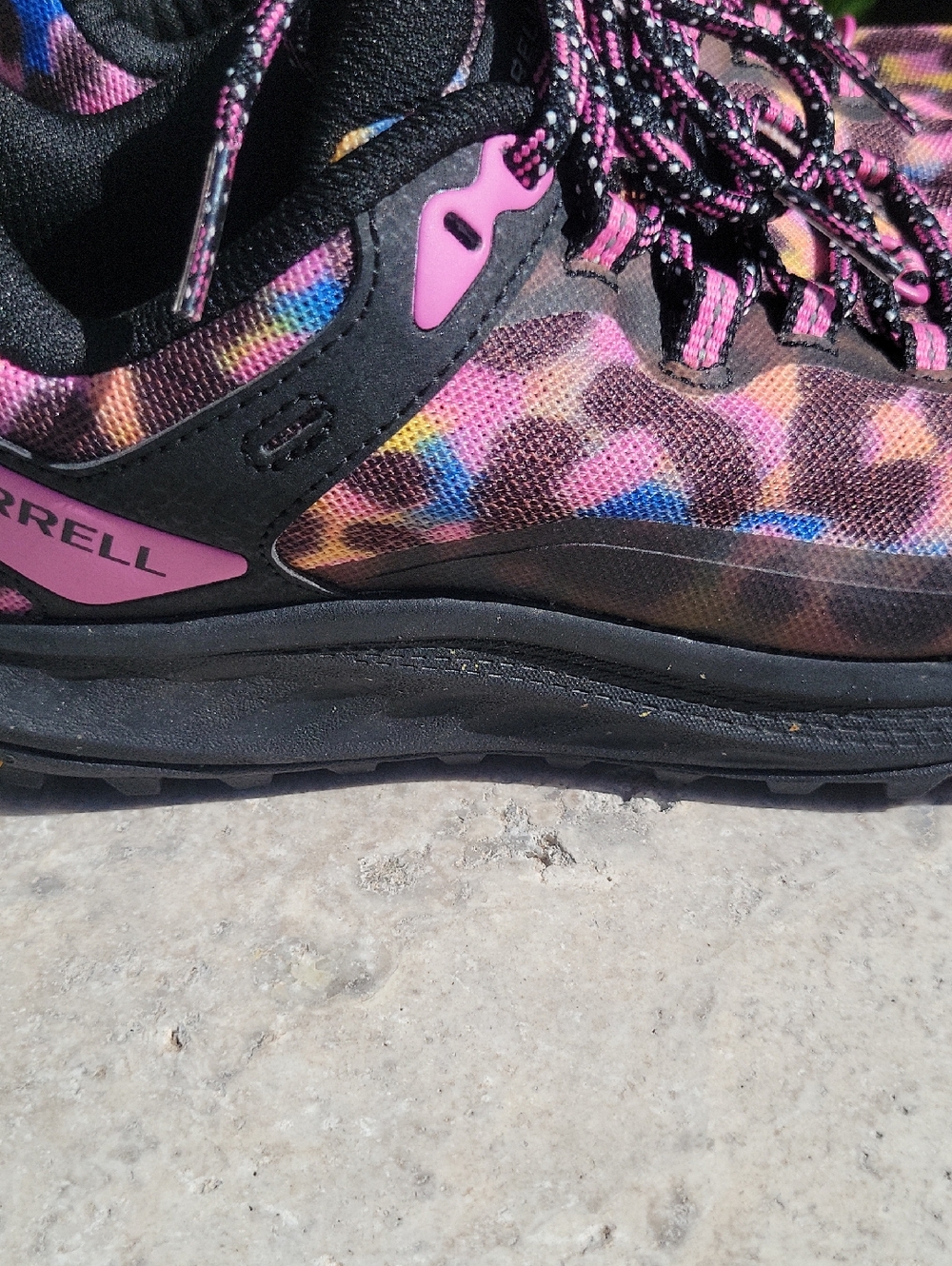 Merrell Women's Antora 3 Leopard Rainbow Hiking Shoe - Lightweight Trail Comfort - Picture 4 of 16